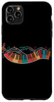 Coque pour iPhone 11 Pro Max Piano Clavier Notes de Musique Art Coloré Pianiste Musicien