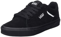 Vans Men's Seldan Sneaker, Suede Black Black, 7.5 UK