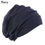 Dam bomullsmössa Slouch Beanies NAVY Navy