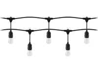 Orno Lighting Garland Kit - 1 Ljusslinga På 10 M (10 Armaturer) + 10 Led-Lampor 1W E27, 3000K + 1 Lampa Presentgåva