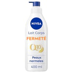 NIVEA Lait Corps Fermeté Q10 48H (1x 400ml) — Lait hydratant enrichi en Co-Enzyme Q10 & Vitamine C — Crème Hydratante raffermissante pour le corps pour peaux normales