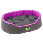 Ferplast Panier Chien Dandy, Coussin Amovible et Lavable, Housse en Coton avec Rembourrage Doux, Idéale également comme Niche pour Chat, 55 x 41 x H 15 cm, Violet