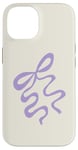 iPhone 14 Lilac Purple Bow Hand Drawn Illustration Coquette Aesthetic Case