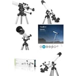 Télescope Lunette astronomique Tripode Ouvert 70 mm Long focale 700 mm | Finderscope: 5 x 24 Haut de travail max 125