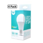 4-Pack Naturvit LED-lampa E27 8W 640lm (4500K) FOREVER Vit