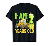 I-Am 2 Years Old Lawn Tractor Mower Birthday Party T-Shirt