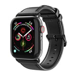 Dux Ducis Läderarmband Apple Watch 41mm Series 8 Svart