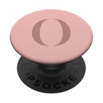 Lettre O monogramme prénom initiale O rose marron cadeau pour elle PopSockets PopGrip Adhésif