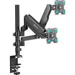 ONKRON Dual Monitor Arm Desk Mount for Two 13-32 Inch Screen, Double Monitor Arm Stand up 8 kg Each - 2 Monitor Desk Mount VESA 75x75 & 100x100/Double Monitor Stand Tilt Swivel Rotation G140-B Black