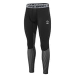 AMZSPORT Pantalon de Sport Homme Legging de Compression Séchage Rapide Baselayer Pantalon All-Season Argent Size XXL