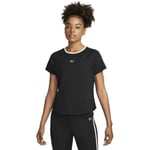 NIKE FB7621-010 W NK AIR DF SS TOP Sweatshirt Women's BLACK/WHITE/WHITE Size S