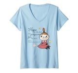 Womens Moomin Hope Tales From Moominvalley Little My Quote V-Neck T-Shirt