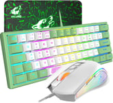 K61 RGB GAMING KEYBOARD MOUSE SET, CLAVIER DE JEU À MEMBRANE MÉCANIQUE, JUSQU'À 3600 DPI, SOURIS DE JEU OPTIQUE À 7 BOUTONS, POUR PC, ORDINATEUR PORTABLE, MAC, BUREAU ET JEUX - BLA[CLA171704]