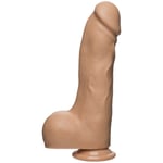 Doc Johnson Gode XXL avec Testicules Master D 26,6 cm FirmSkyn The - Couleur : Beige