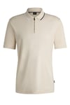 Hugo Boss Black Mens C-paras 30 Polo Shirt Open White - Size Large