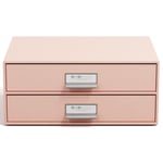 Skrivebordsskuff Birger med 2 skuffer holder A4 Dusty Pink Bigso Box of Sweden