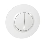 Legrand - Double interrupteur ou va-et-vient dooxie 10AX 250V~ livré avec plaque ronde blanche