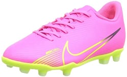 NIKE Jr Vapor 15 Club Fg/Mg Soccer Shoe, Pink Blast Volt Gridiron, 4 UK