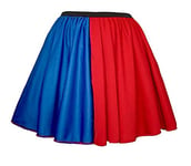 The Dragons Den Childs 15" Length Harley Quinn Harlequin Super Villain Fancy Dress Skater Skirt [Age 8-12 Years]