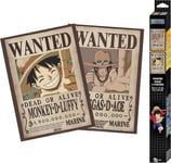 OFFICIAL SET OF 2 ONE PIECE WANTED LUFFY & ACE CHIBI 52 X 38CM POSTERS