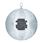 Relaxdays Boule à Facette, à Suspendre, pour Plafond, Grande Boule Disco, déco-fêtes, fêtes à thème, Disco Ball diamètre 20 cm, Couleur argenté