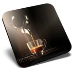 Square Single Coaster - Espresso Coffee Shop Cafe Machine  #21699