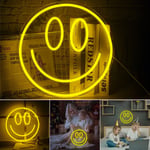 Smiley Face Neon Skylt för Dekor LED Nattljus USB Kids Gift