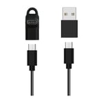 Triacle USB Ladekabel med USB-C - USB-A adapter, Garmin fenix/vivoactive/venu&more