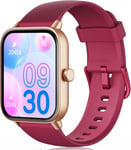 Smartwatch Femme Homme Répondre/Faire Des Appels,1,8"" Montre Alexa Intégrée,Spo2/Fréquence Cardiaque/Sommeil/Stress,100 Modes Sports,Ip68 Smart Watch Pour Android/Ios Rouge