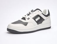 Tommy Jeans Homme TJM Retro Basket Cupsole Tumble EM0EM01513, White (Ecru), 45 EU