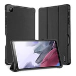 DUX DUCIS [Domo] Series Étui en Cuir PU avec Support à Trois Volets et Fonction Mise en Veille Automatique pour Samsung Galaxy Tab A7 Lite 8.7 (T220/T225/T227) Noir