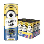 Candy Can, Minions, Banana Candy, Fizzy Drink, Nostalgic American Soda Flavours, Despicable Me, Sugar Free, Sparkling Pop Cans (12 x 330ml)