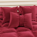 PETTI Artigiani Italiani - 2 Coussins de canapé en Velours avec Rembourrage, Housses de Coussin de Chambre à Coucher, Coussins d'ameublement avec Fermeture éclair Invisible, Coussins Velours Bordeaux