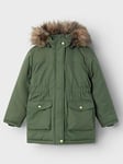 Name It Girls Parka - Khaki, Khaki, Size 6 Years