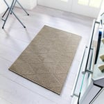 Modern Anti Slip Diamond Design Flatweave Carpets Skyline Petronas Rugs In Brown