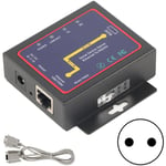 RS-232/485/422 à tcp/ip Converter 100-240V - Plug-in de Serveur Série Unique - Convertisseur de Serveur Série Simple Noir - Petit Format RJ45 à RS232