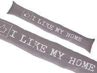 DRW - Boudin de Refroidissement en Polyester Gris I Like My Home Facebook 85 x 15 cm