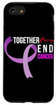 Coque pour iPhone SE (2020) / 7 / 8 Soins de sensibilisation au cancer - Ensemble fort, mettre fin au cancer
