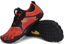 SAGUARO Chaussures Minimaliste Enfant Barefoot Shoes Garçons Chaussures Pieds Nus Filles Antidérapantes Barefoot Chaussure de Trail Aquatique Plage Randonnée pour Semelle Zero Drop Orange EU GR.31