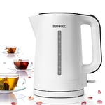 Duronic Electric Kettle EK17 WE Cordless Kettles Hot Water Boiler Electrical Heating with Fast Boil Dry Protection Quiet Electronic Kitchen Kettle for Boiling Water Tea Coffee Hot Chocolate Soup White