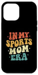 Coque pour iPhone 14 Pro Max In My Sports Mom Era Funny Sports Mom Groovy Fête des Mères