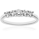 Diamant L'Eternel Womens Eternity Ring, 18ct White Gold IJ/I Round Brilliant Certified Diamond 0.50ct Weight material_Gold - Size N