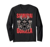 Samurai Warrior Gorilla Furious Silverback T shirt Men Women Long Sleeve T-Shirt