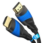 KabelDirekt – Câble HDMI 4K & 8K – 2x 0,25 m – disponible en 0,15-22,5 m – pour chaque appareil HDMI (4K@120Hz & 8K@60Hz, HDMI 2.0, High Speed avec Ethernet, Blu-ray, PS5/Xbox Series/Switch, noir)