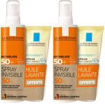 LA ROCHE POSAY Anthelios Spray invisible SPF50+ et Lipikar Huile lavante AP+ OFFERT 2x300 ml