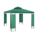 Uniprodo Telt-pavillon - 3 x m 160 g/m² mørkegrøn