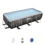 Bestway 5615A Piscine Hors Sol Power Steel™ rectangulaire de 404 x 201 x 100 cm