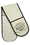 Premier Housewares 100% Cotton Glove, Double Oven Gloves, Oven Mitt, Heat Resistant, 84 X 2 X 18 Cm, Cream