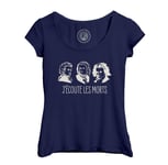 T-Shirt Femme Col Echancré J'écoute Les Morts Bach Mozart Beethoven Musique Compositeur Classique