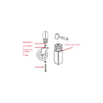 2gt Roues Et Roulettes - Embout à insert taraudé pour tube carré 40x40 - M10 2 mm